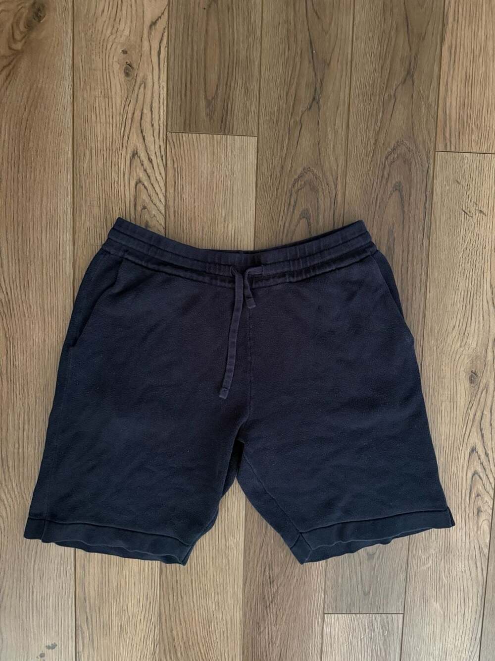 Zara Men's Drawstring Sweat Shorts in Navy